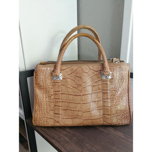 Brighton corcodile pattern leather Satchel